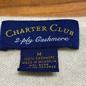 CHARTER CLUB CASHMERE SWEATER SIZE M